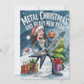 Grappige Heavy Metal vrolijke kerst Kaart (Voorkant)