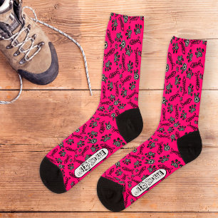 Grappige Heet Roze Schattige Kawaii Kat Liefhebber Sokken