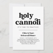 Grappige Heilige Cannoli repetitie diner uitnodigi Kaart (Voorkant)