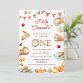 Grappige Heilige Cannoli Zoet 1e verjaardag foto Kaart (Staand voorkant)