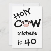 Grappige Heilige Koe 40ste verjaardag Kaart (Voorkant)