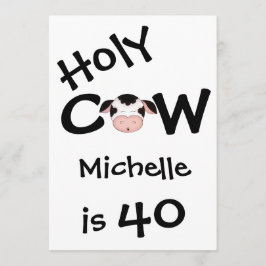 Grappige Heilige Koe 40ste verjaardag Kaart