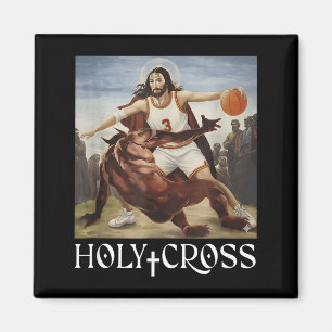 Grappige Heilige Kruis Jezus Over Satan Honkbal Magneet