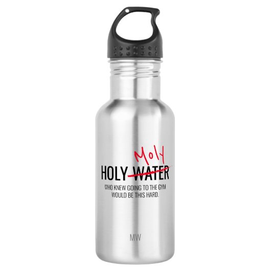 Grappige Heilige Molle Workout Sport Waterfles (Voorkant)