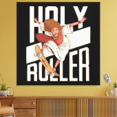 Grappige Heilige Roller Skateboarding Jezus Canvas Afdruk (Insitu (Woonkamer))
