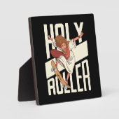 Grappige Heilige Roller Skateboarding Jezus Fotoplaat (Voorkant)
