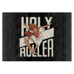 Grappige Heilige Rolletje Skateboarden Jezus Snijplank