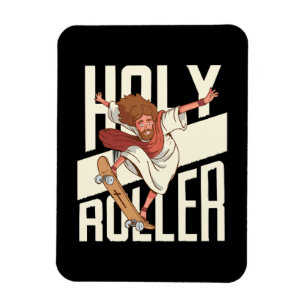 Grappige Heilige Rolletjes Skateboarden Jezus Magneet