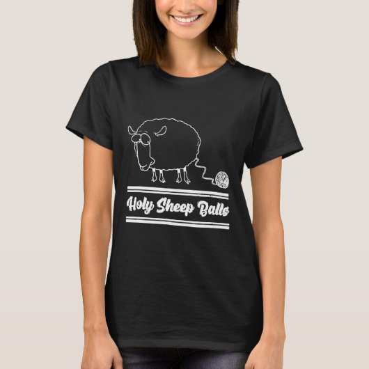 Grappige heilige schapenballen t-shirt (Voorkant)