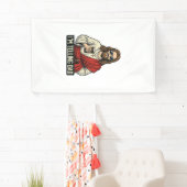 Grappige Heilige Vader Koffie Vintage Gravure Shir Spandoek (Insitu)