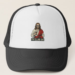 Grappige Heilige Vader Koffie Vintage Gravure Shir Trucker Pet
