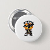 Grappige Hek Halloween Bezem Gebroken Vleermuisrit Ronde Button 5,7 Cm (Voorkant /achterkant)