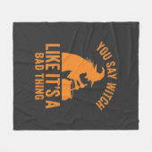 Grappige Hek Kookpot Halloween Fleece Deken (Voorkant (Horizontaal))