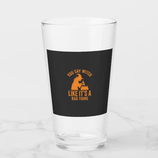 Grappige Hek Kookpot Halloween Glas (Voorkant)