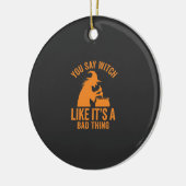 Grappige Hek Kookpot Halloween Keramisch Ornament (Links)