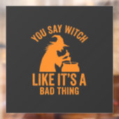 Grappige Hek Kookpot Halloween Raamsticker (Vel 2)