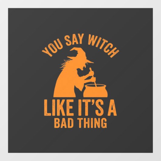 Grappige Hek Kookpot Halloween Raamsticker (Vel)