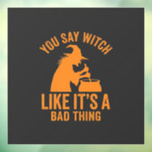 Grappige Hek Kookpot Halloween Raamsticker (Vel 3)