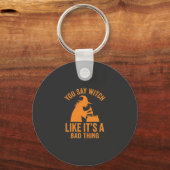 Grappige Hek Kookpot Halloween Sleutelhanger (Voorkant)