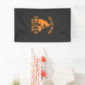 Grappige Hek Kookpot Halloween Spandoek (Insitu)