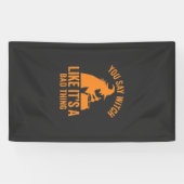 Grappige Hek Kookpot Halloween Spandoek (Horizontaal)
