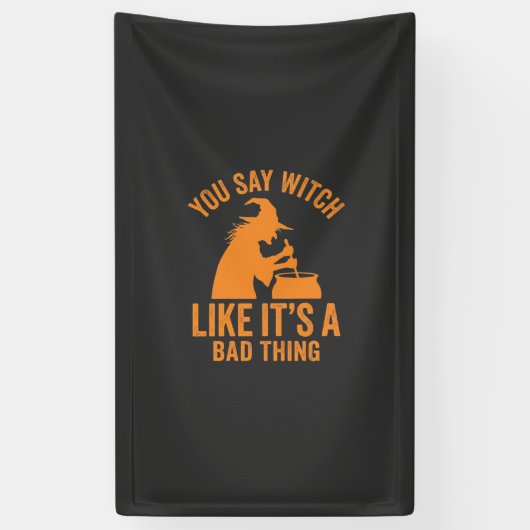 Grappige Hek Kookpot Halloween Spandoek (Verticaal)