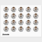 Grappige heks benen en vleermuizen boze Halloween Ronde Sticker (Vel)