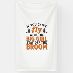 Grappige Heks Bezems Grote Meisjes Halloween Shirt Spandoek