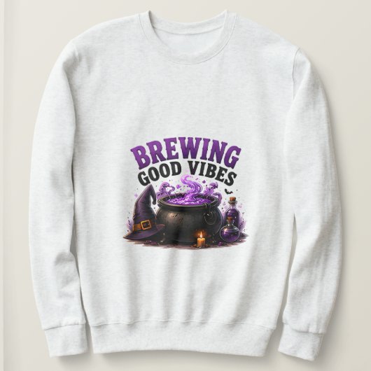 ✨ Grappige Heks Brouwt Halloween Spreuk 🧙 Trui (Design voorkant)