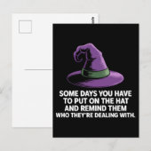 Grappige Heks Citaten Halloween Briefkaart (Voorkant / Achterkant)