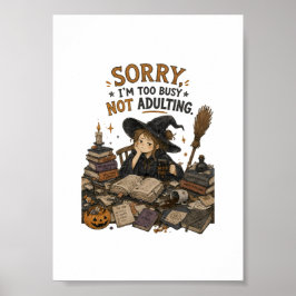 Grappige Heks Die Niet Volwassen Wordt Halloween I Poster
