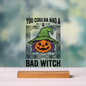 Grappige Heks Funny Halloween Pompoen Heks_1 Acryl Bord (Neutraal)