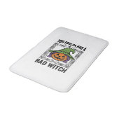Grappige Heks Funny Halloween Pompoen Heks_1 Badmat (Gekanteld)