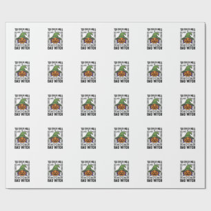 Grappige Heks Funny Halloween Pompoen Heks_1 Cadeaupapier