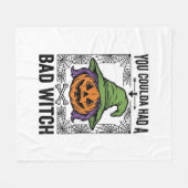 Grappige Heks Funny Halloween Pompoen Heks_1 Fleece Deken (Voorkant (Horizontaal))