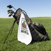Grappige Heks Funny Halloween Pompoen Heks_1 Golfhanddoek (Groen)