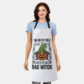 Grappige Heks Funny Halloween Pompoen Heks_1 Schort (Gedragen)