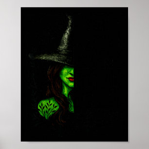 Grappige Heks Halloween Maak Me Niet Mijn Vliegend Poster