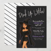 Grappige heks Halloween Party uitnodiging (Voorkant / Achterkant)