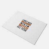 Grappige Heks Jaarrond Halloween Typografie Ontwer Deurmat (Schuin)