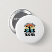 Grappige Heks Lerares Gebroken Bezem Halloween Ont Ronde Button 5,7 Cm (Voorkant /achterkant)