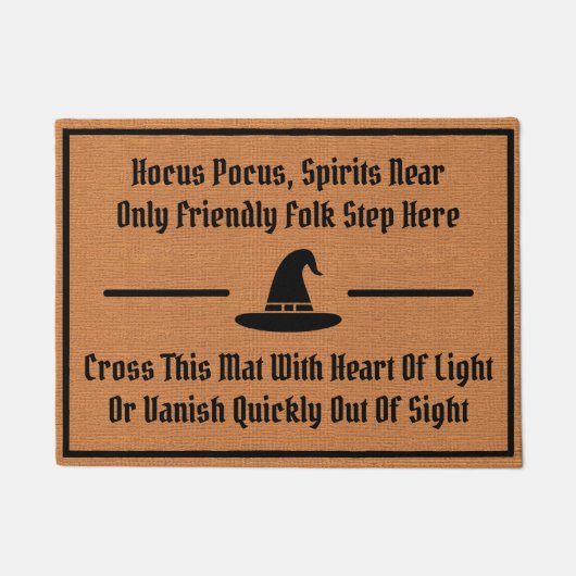 Grappige heks magische spreuk Humor rustieke minim Deurmat (Voorkant)
