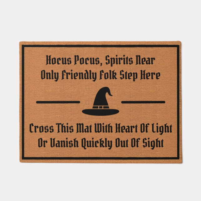 Grappige heks magische spreuk Humor rustieke minim Deurmat (Voorkant)