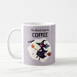 Grappige Heks Paarse Halloween Koffiemok