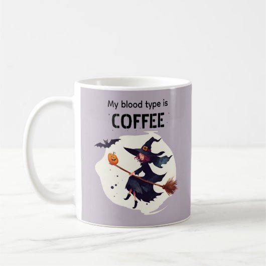 Grappige Heks Paarse Halloween Koffiemok (Links)