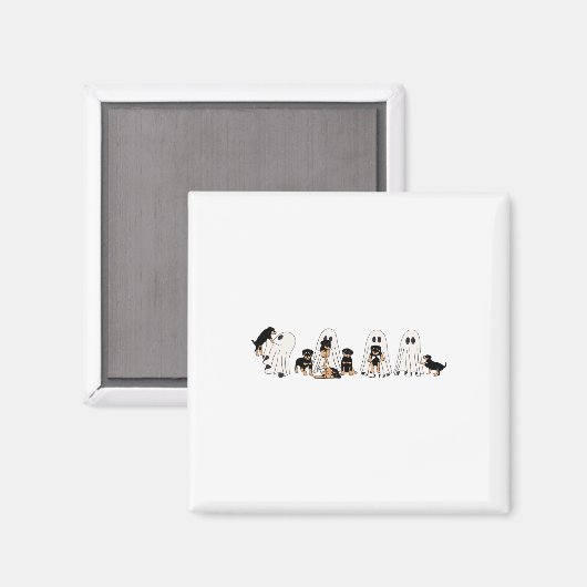 Grappige heks Rottweiler Dog Ghosts in de hal van  Magneet (Voorkant / Achterkant)