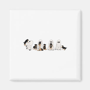 Grappige heks Rottweiler Dog Ghosts in de hal van  Magneet