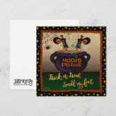 Grappige heks ruik mijn voeten halloween inspirati feestdagenkaart (Voorkant / Achterkant)