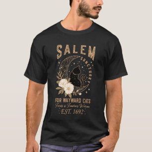 Grappige Heks Salem Thuis voor Verloren Zwarte Kat T-shirt