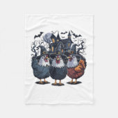 Grappige heks Spooky Chicken Halloween Fleece Deken (Voorkant)